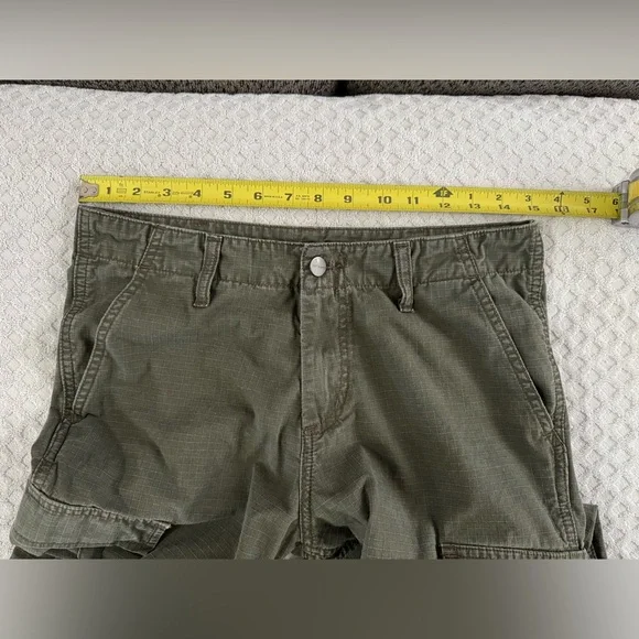 Carhartt WIP Regular Cargo Pants Cotton Ripstop Cypress Rinsed Green Size 29x32 - Picture 14 of 15